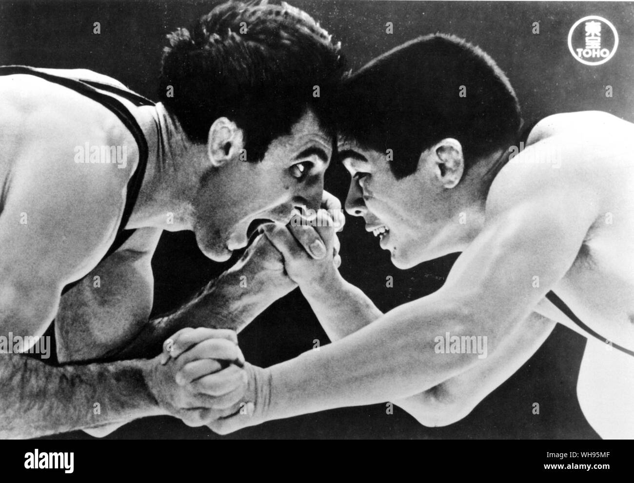 Giappone Tokyo Olimpiadi 1964: Wrestling (atleti non identificato) Foto Stock
