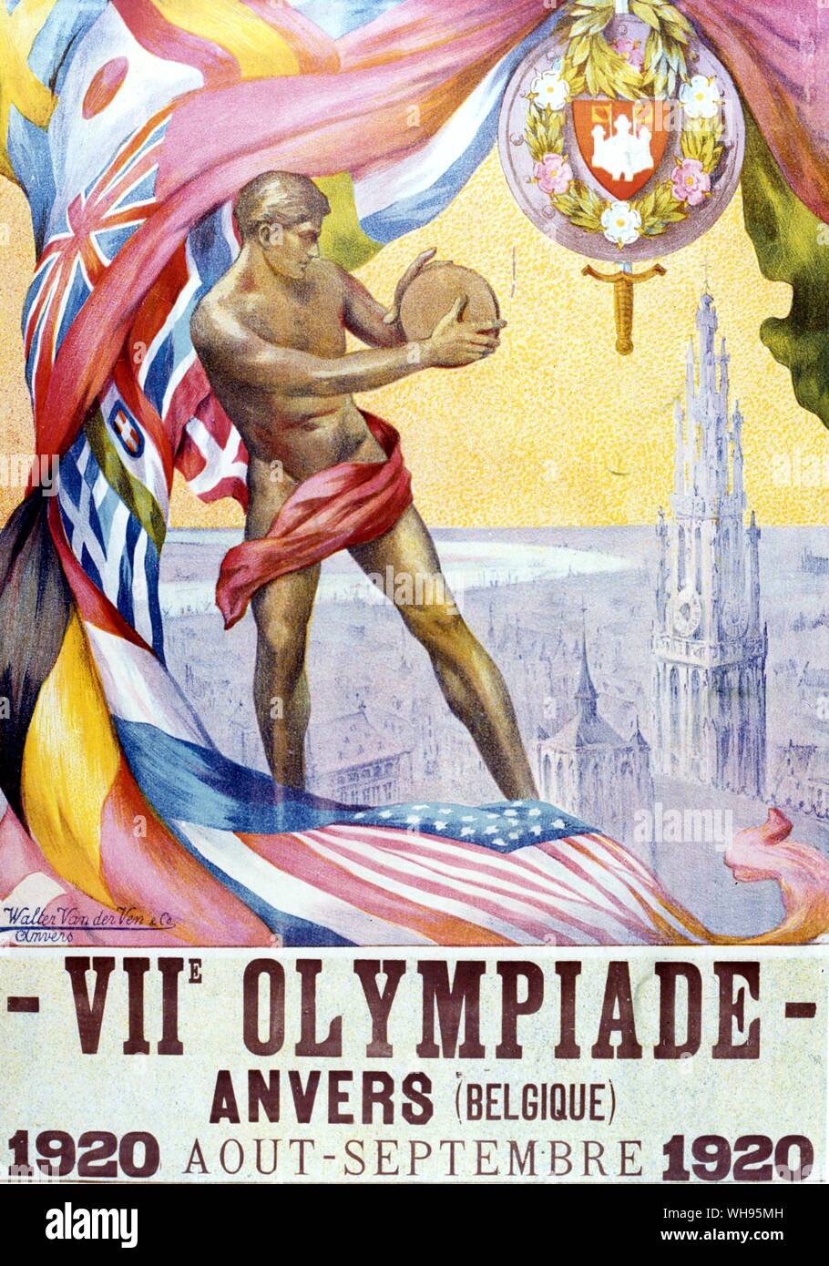 Materie artistiche: Ephemera/ Anvers Olympic poster, 1920 Foto Stock