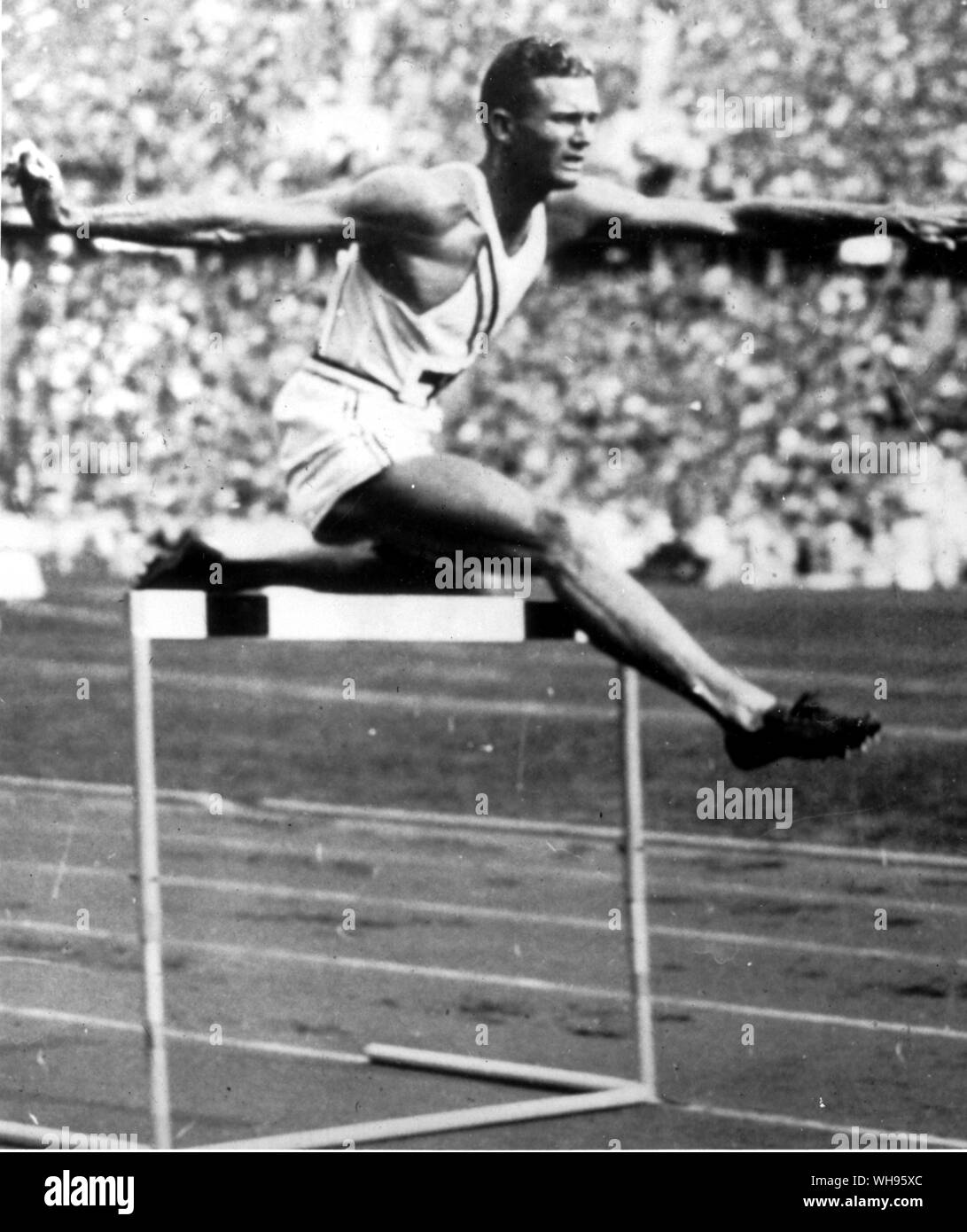 Forrest cittadine (USA) 110 metri a ostacoli ai Giochi Olimpici di Berlino 1936 Foto Stock
