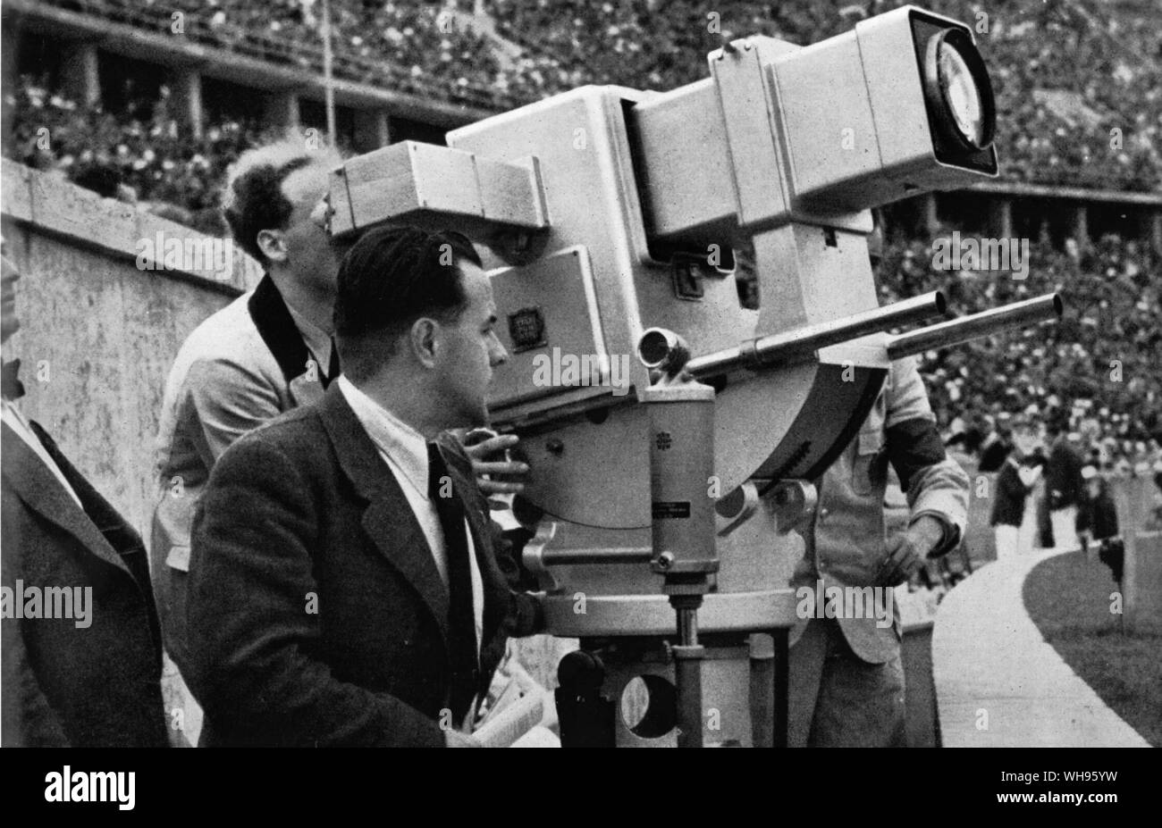 La telecamera utilizzata presso i Giochi Olimpici di Berlino 1936 prima trasmissione dei giochi olimpici in televisione Foto Stock