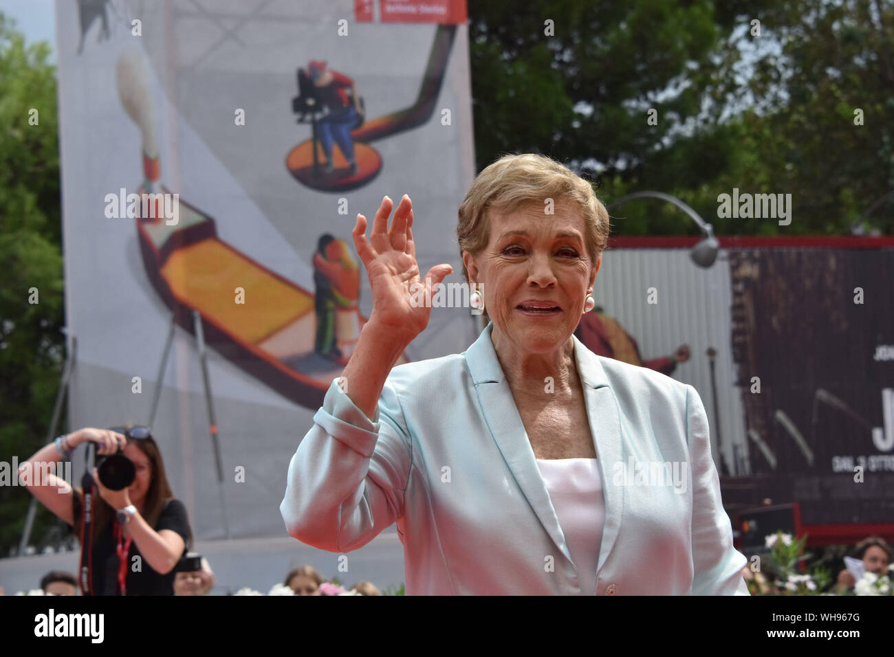 Venezia, Italia. 02Sep, 2019. Julie Andrews riceve il Leone d'Oro alla Carriera durante il 76° Festival del Cinema di Venezia presso la Sala casinò su Settembre 02, 2019 a Venezia, Italia. Credito: Andrea Merola/risveglio/Alamy Live News Foto Stock