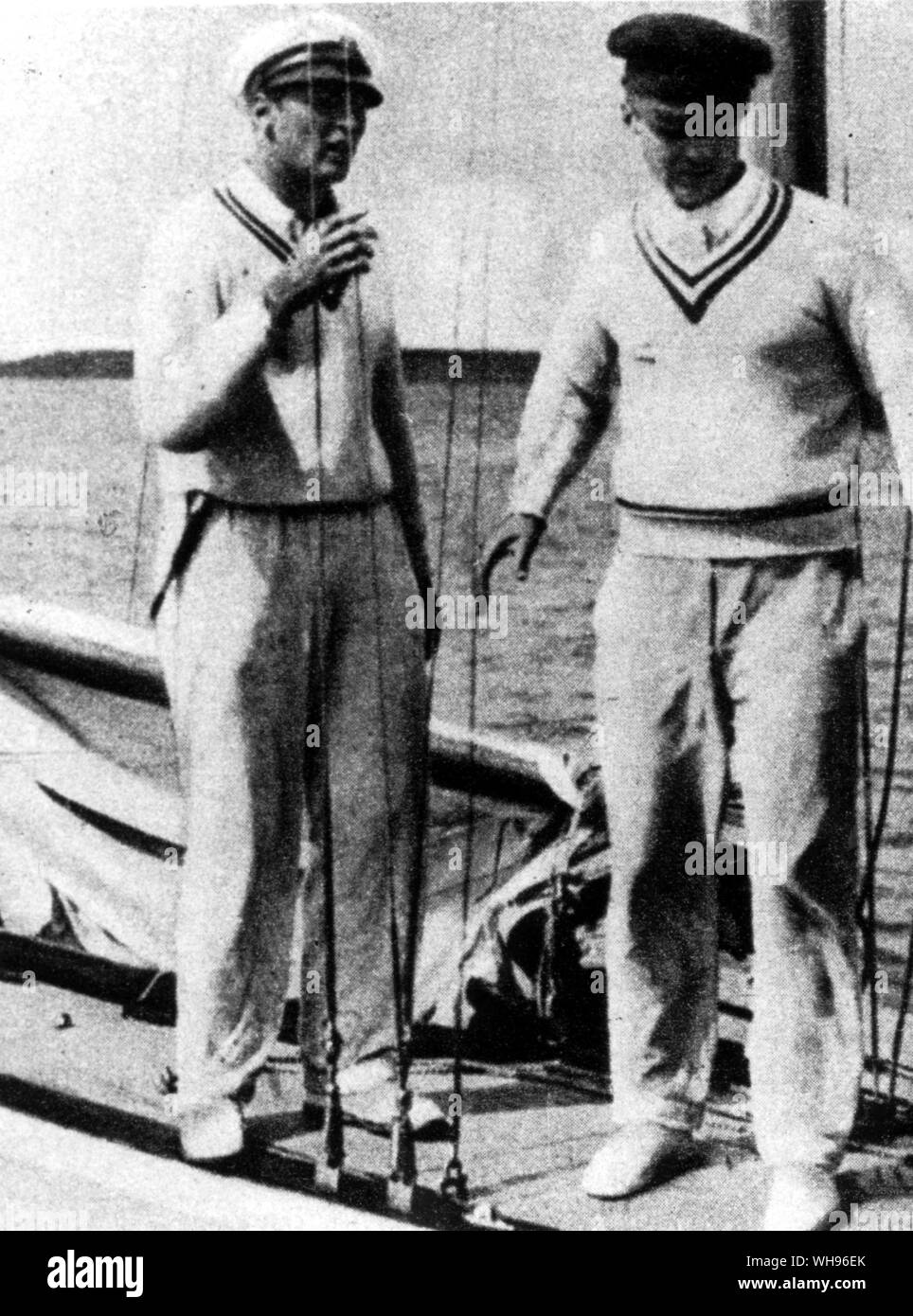 Il principe Olaf di Norvegia yachting (finn) Olimpiadi Amsterdam 1928. Foto Stock