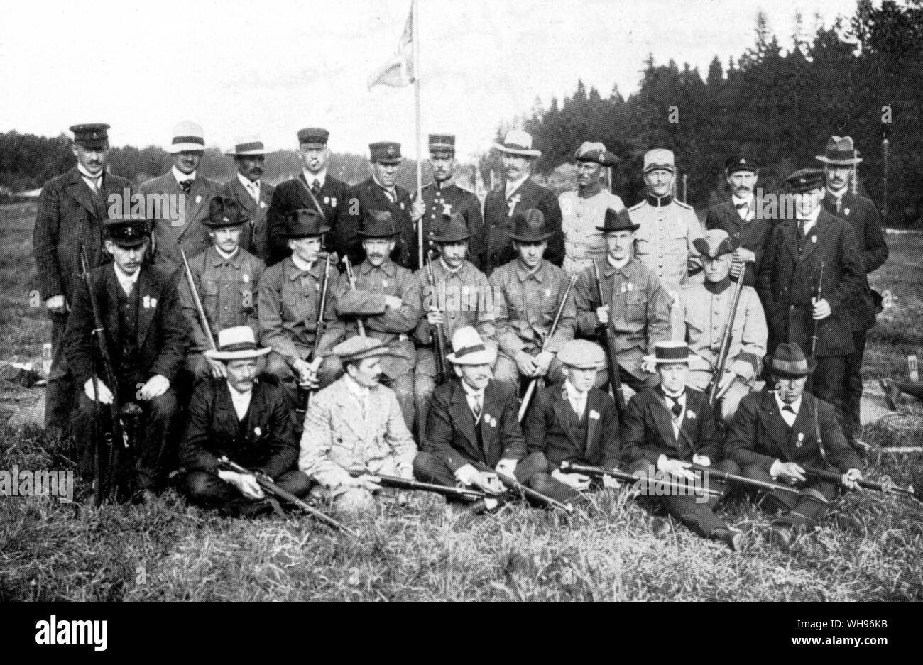 In Svezia il team di fucile ai Giochi Olimpici 1912 Stoccolma Foto Stock