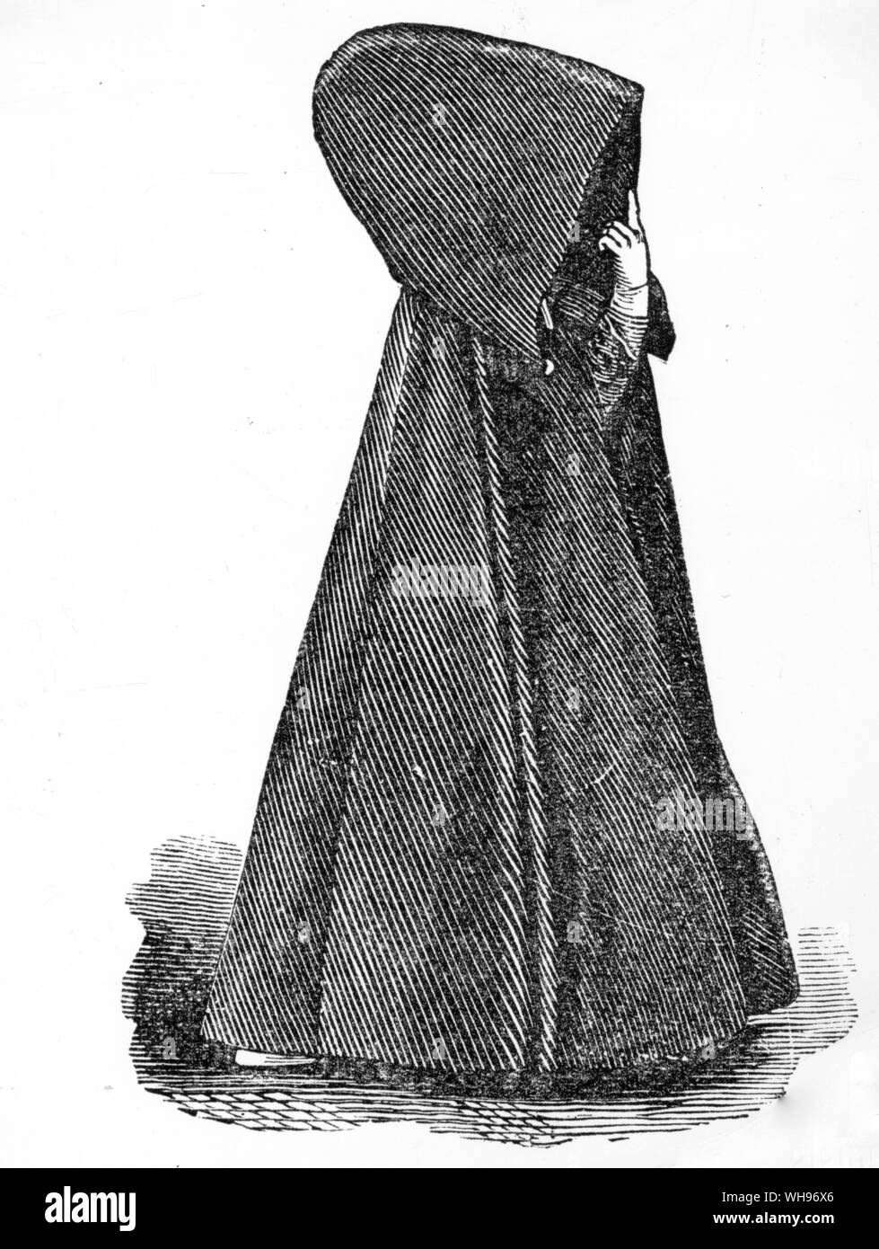 Dr Moseley fotografato una ragazza dentro la sua cappa massiccia mentre era a terra a Horta. Foto Stock