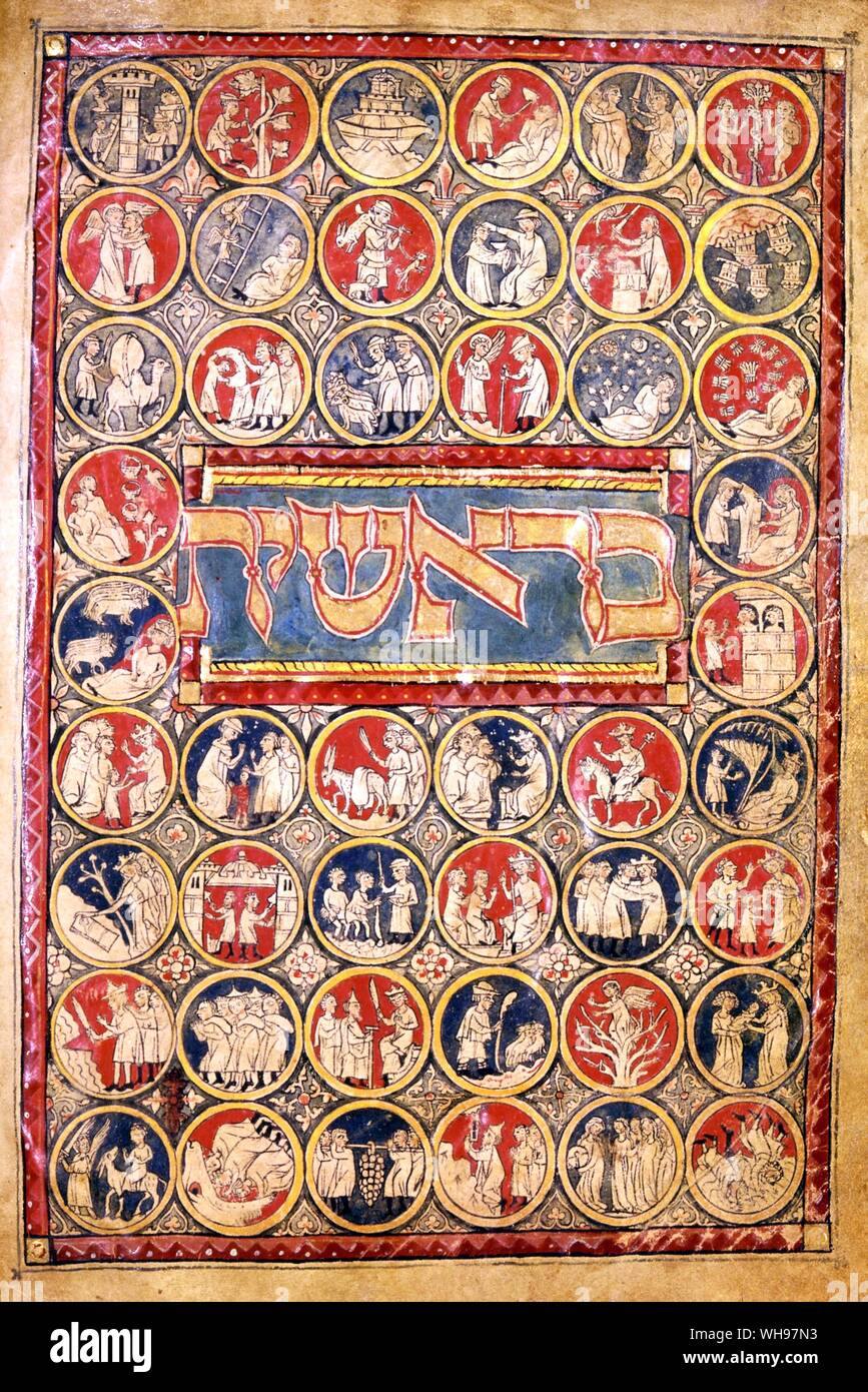 Bibbia ebraica 13 secolo Franco Tedesco Foto Stock