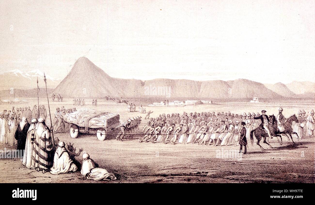 Ninive la sua rimane. Processione della bolla al di sotto dello stampo di nimrud Foto Stock