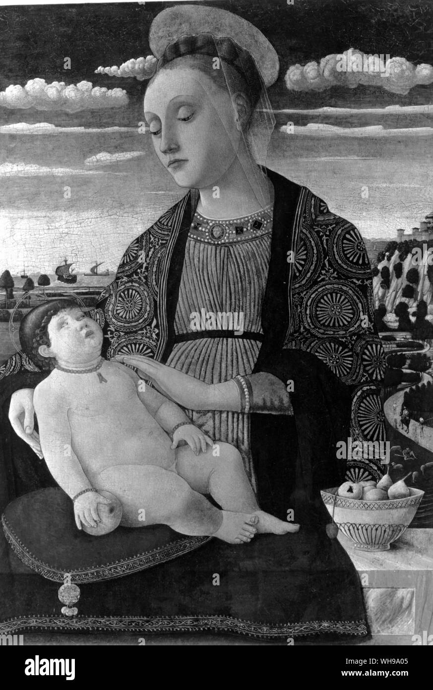 Vergine con Bambino di Francesco Benaglio c.1460-70 Foto Stock