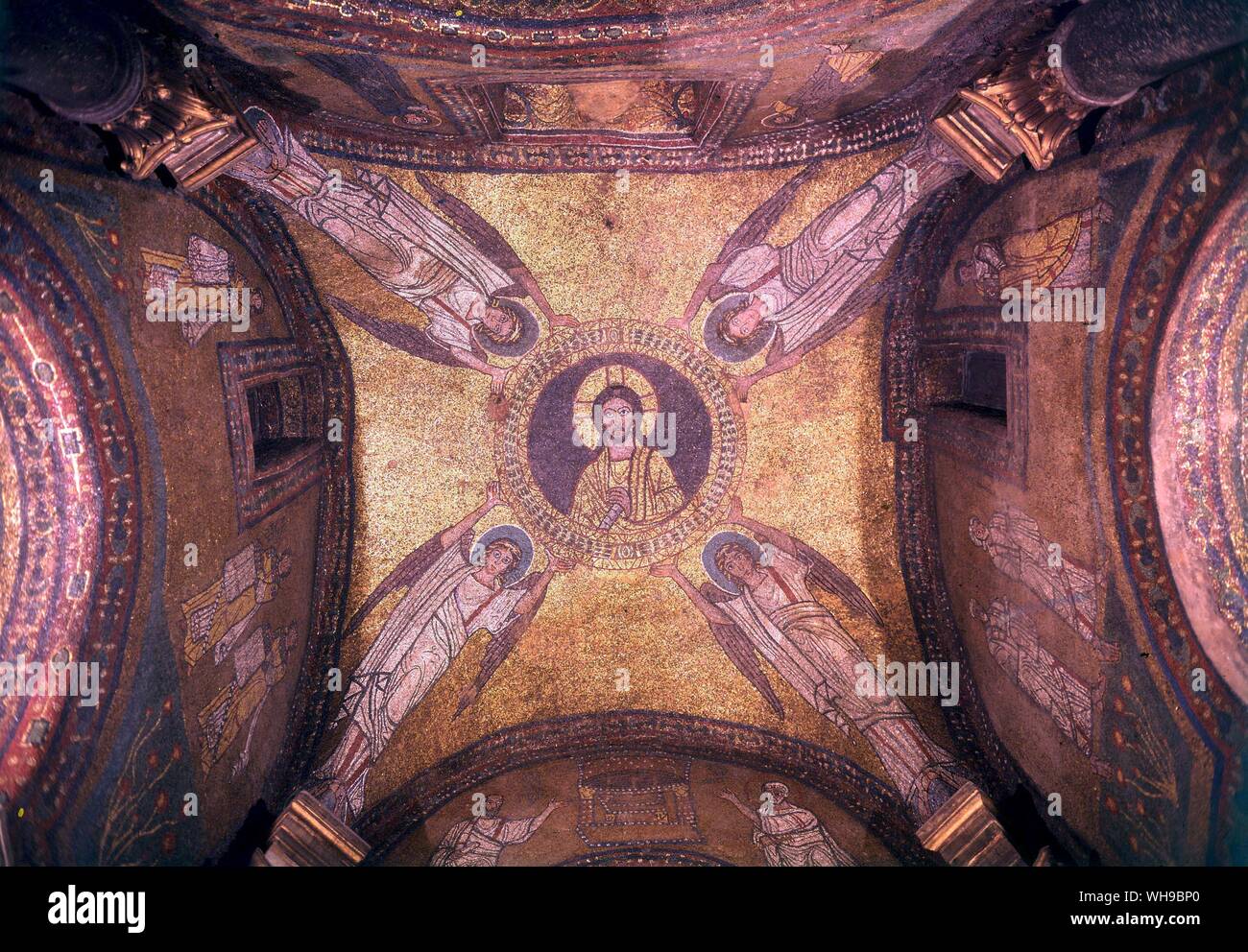 Mosaico soffitto della Cappella di S Zino Roma Italia Foto Stock