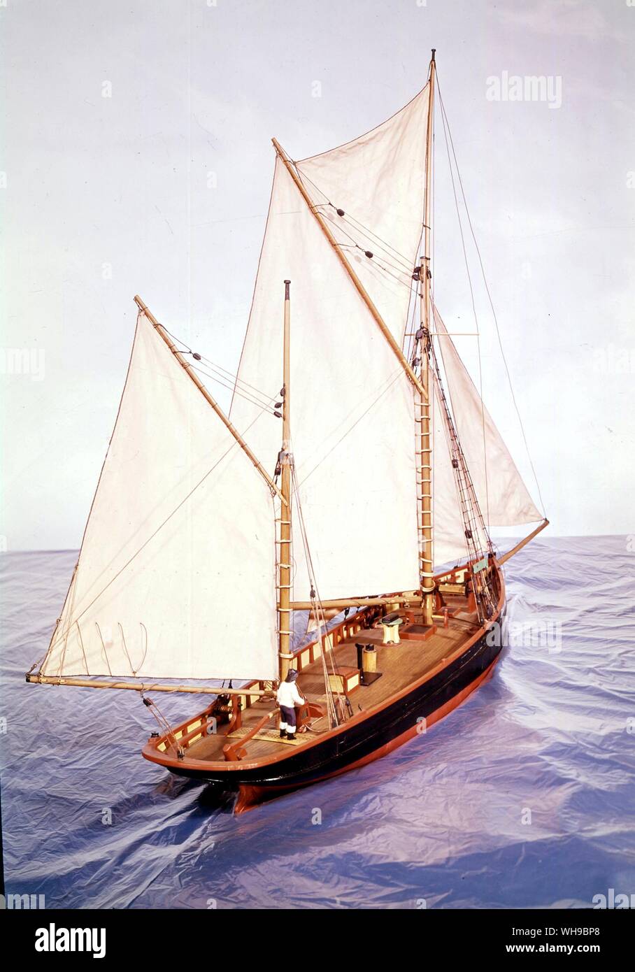 Mare, la vela. Brixham trawler. Modello. Foto Stock