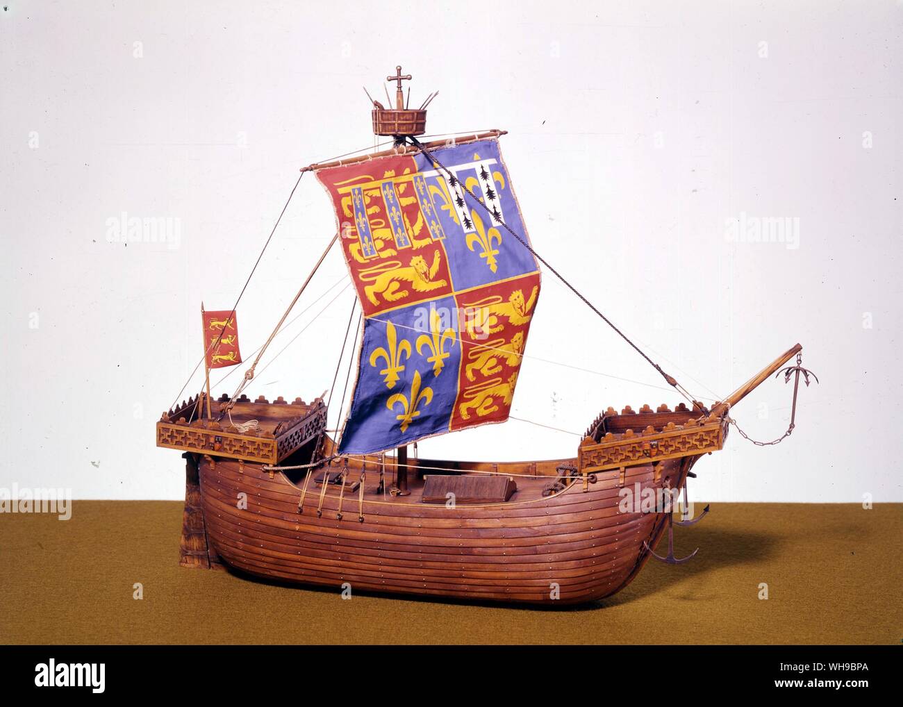 Navi e imbarcazioni. Nave inglese, all inizio del XV secolo. Foto Stock