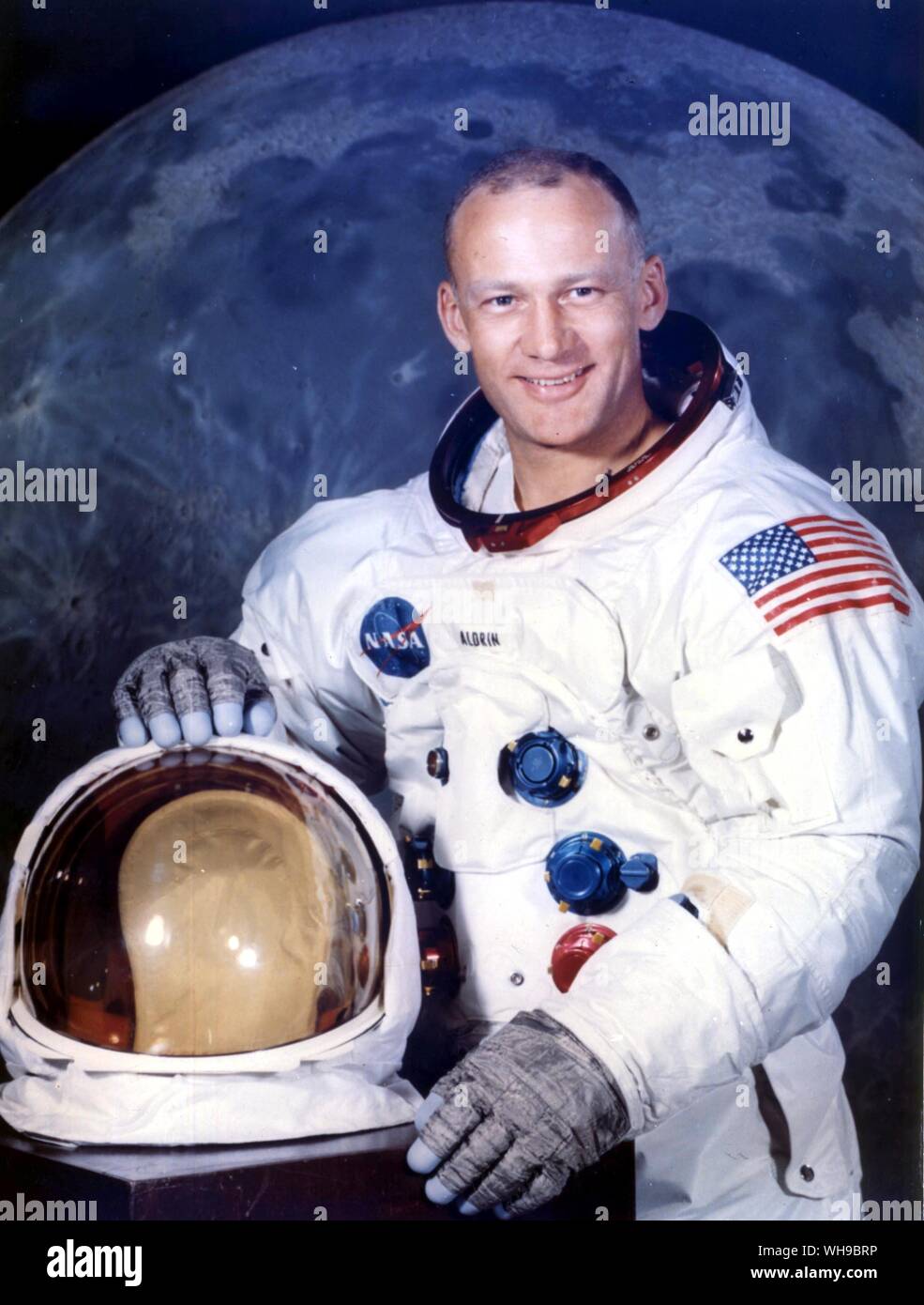 Gli astronauti nello spazio. Edwin E. Buzz Aldrin di Apollo 11, di età compresa tra 33 anni. Foto Stock
