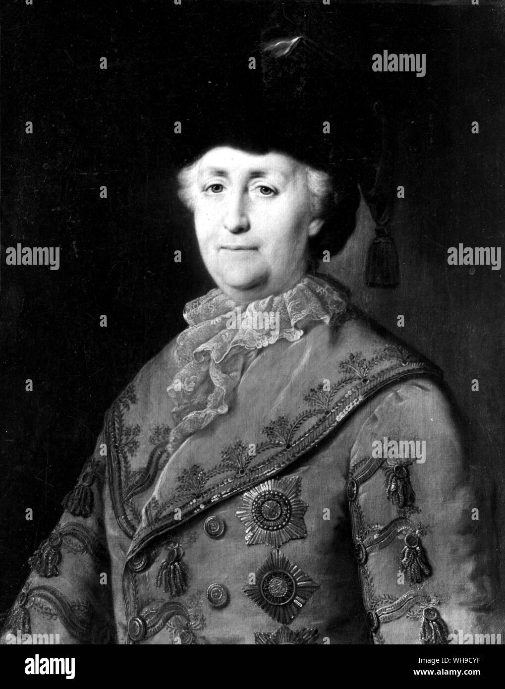 Catherine (II) il Grande (1729-1796), imperatrice di Russia dal 1762. Dipinto di Shebanoff. Foto Stock