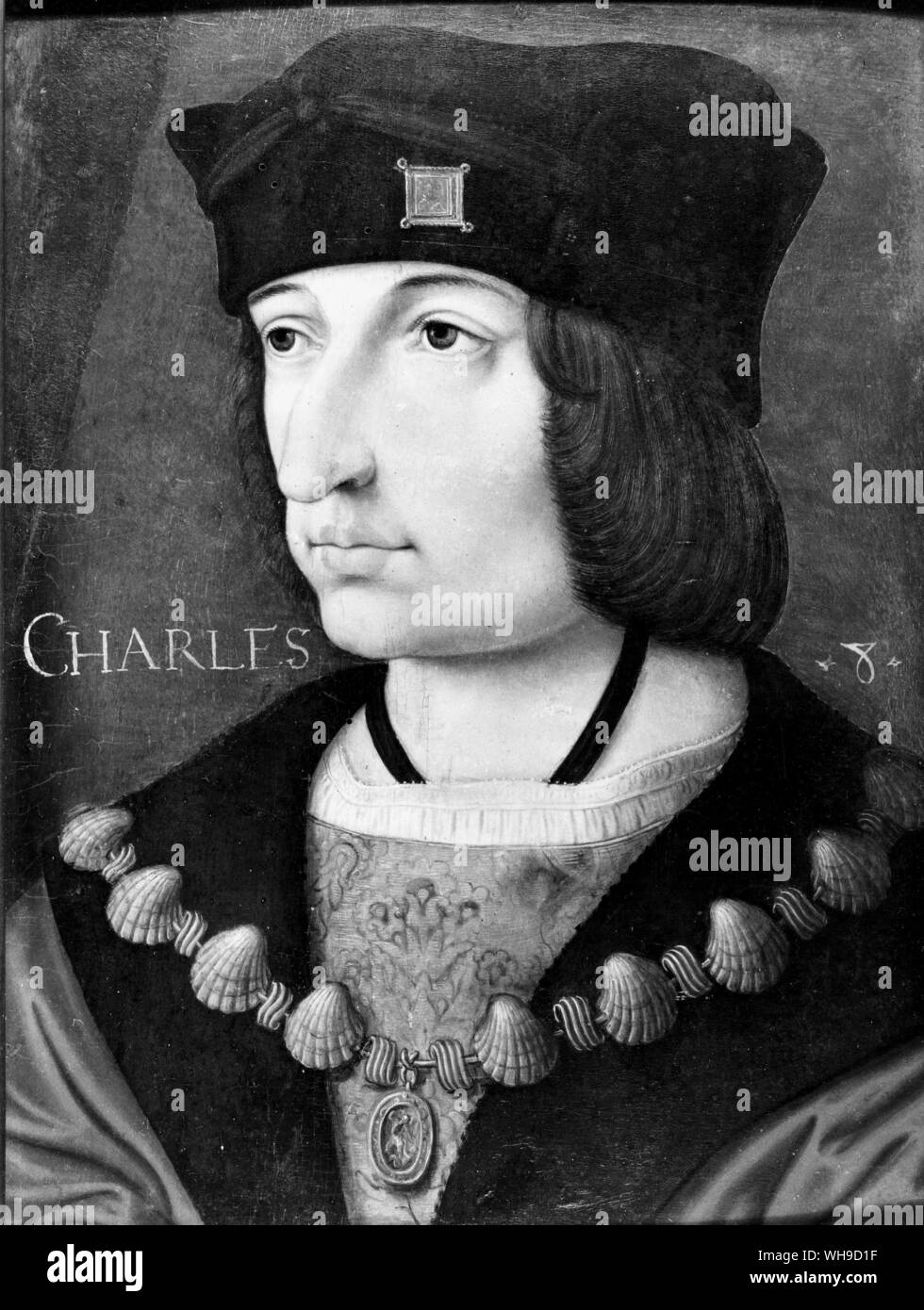 Il re di Francia Carlo VIII (1470-1498), Re dal 1483, quando è subentrato a suo padre Louis XI. Foto Stock