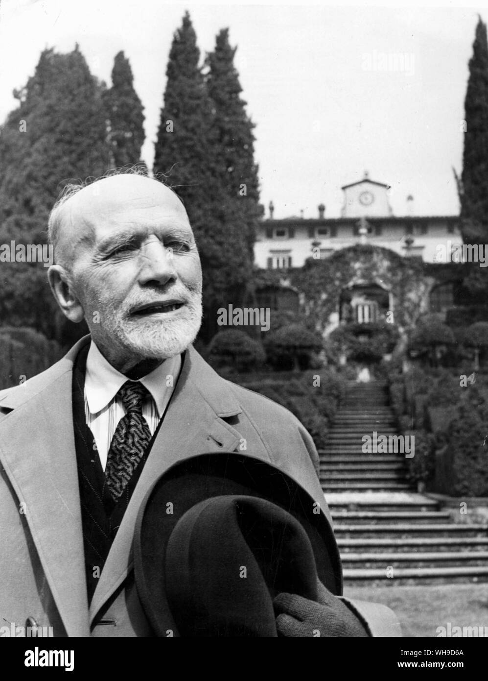 Famed American critico d'Arte, Bernard Berenson (Bernhard Berenson), (1865-1959). Il lituano-nato noi storico dell arte e conoscitore. Foto Stock