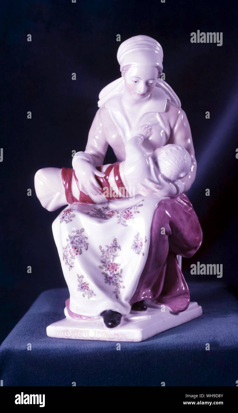 Inglese in Ceramica Porcellana statuetta Chelsea Foto Stock
