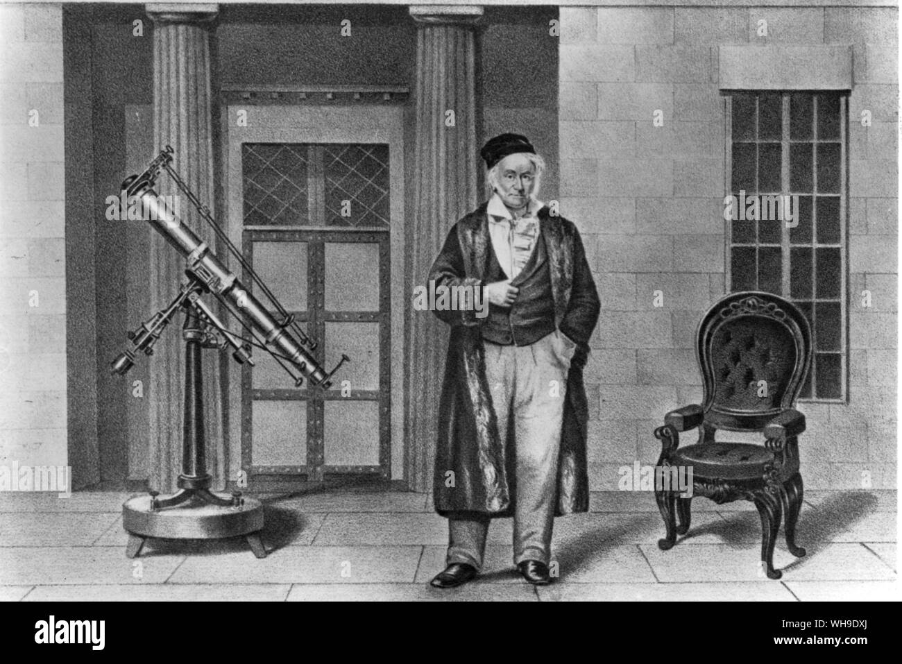 Carl Friedrich Gauss - "il genio matematica dell'età' sulla terrazza dell'Osservatorio di Gottinga Foto Stock