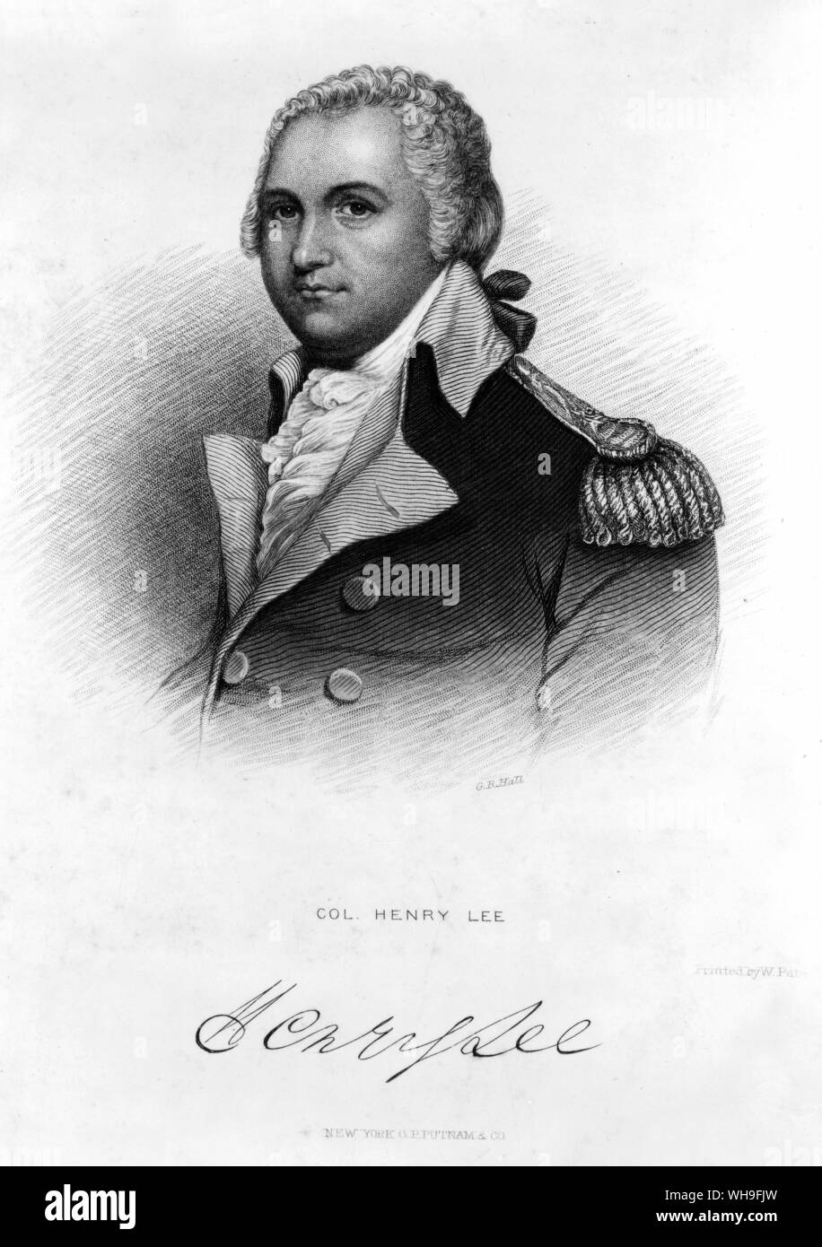 Il colonnello Henry Lee (1756-1818), militare americano e leader politico. Foto Stock