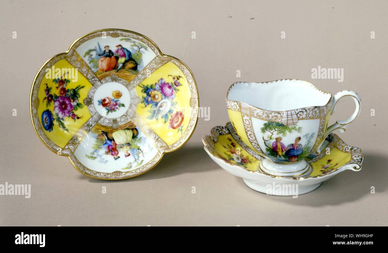 Antiquariato ceramiche da tavola Foto Stock