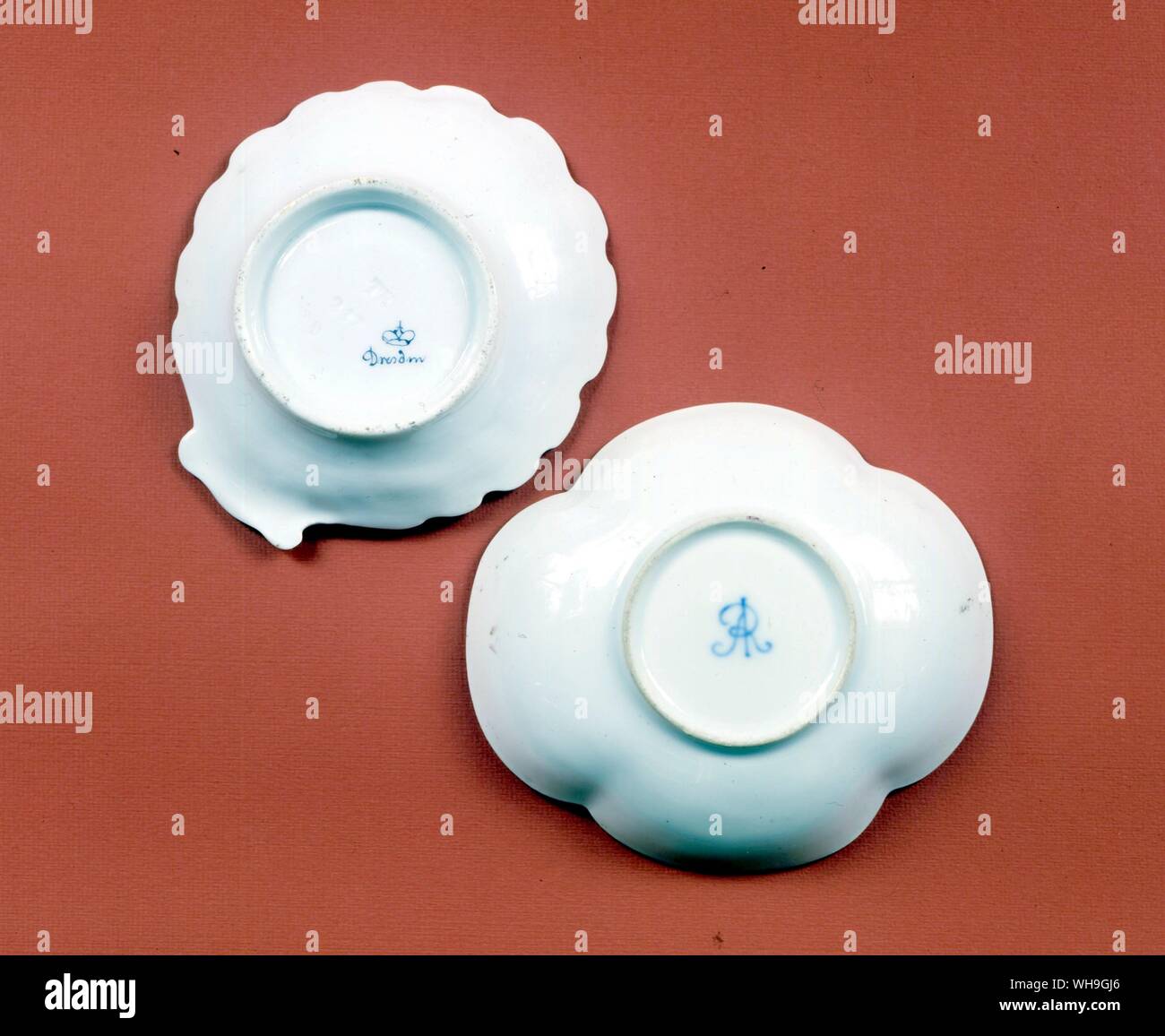 Antiquariato ceramiche da tavola Foto Stock