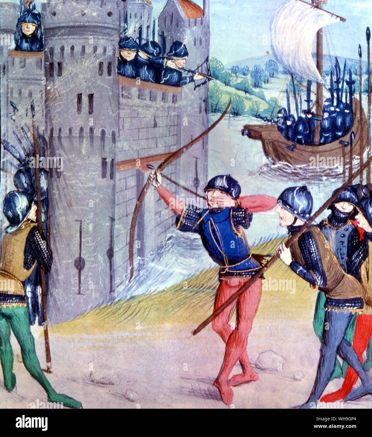 Arcivescovo di Canterbury e il trust di Lambeth Palace illustrazione da St St Albans Chronicle tardo 15 secolo Foto Stock