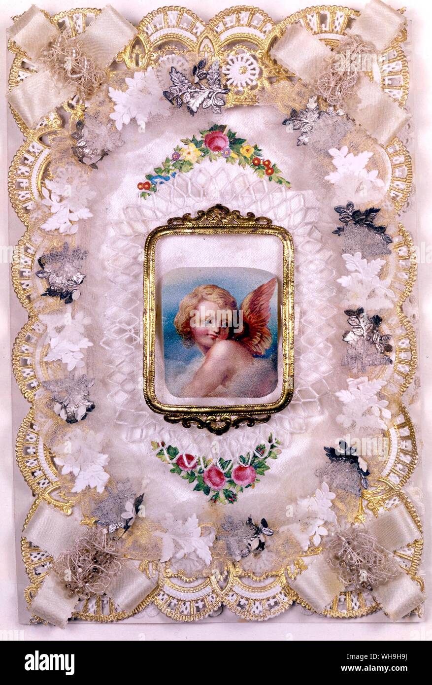 Una scheda di San Valentino 1865 Foto Stock