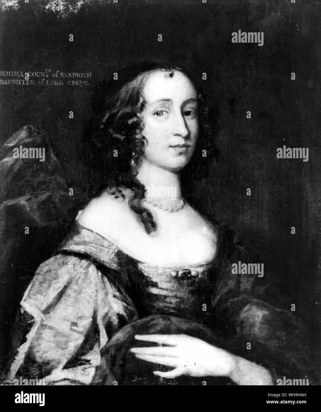 Jemina, contessa di sandwich. Ritratto del XVIII secolo. Foto Stock