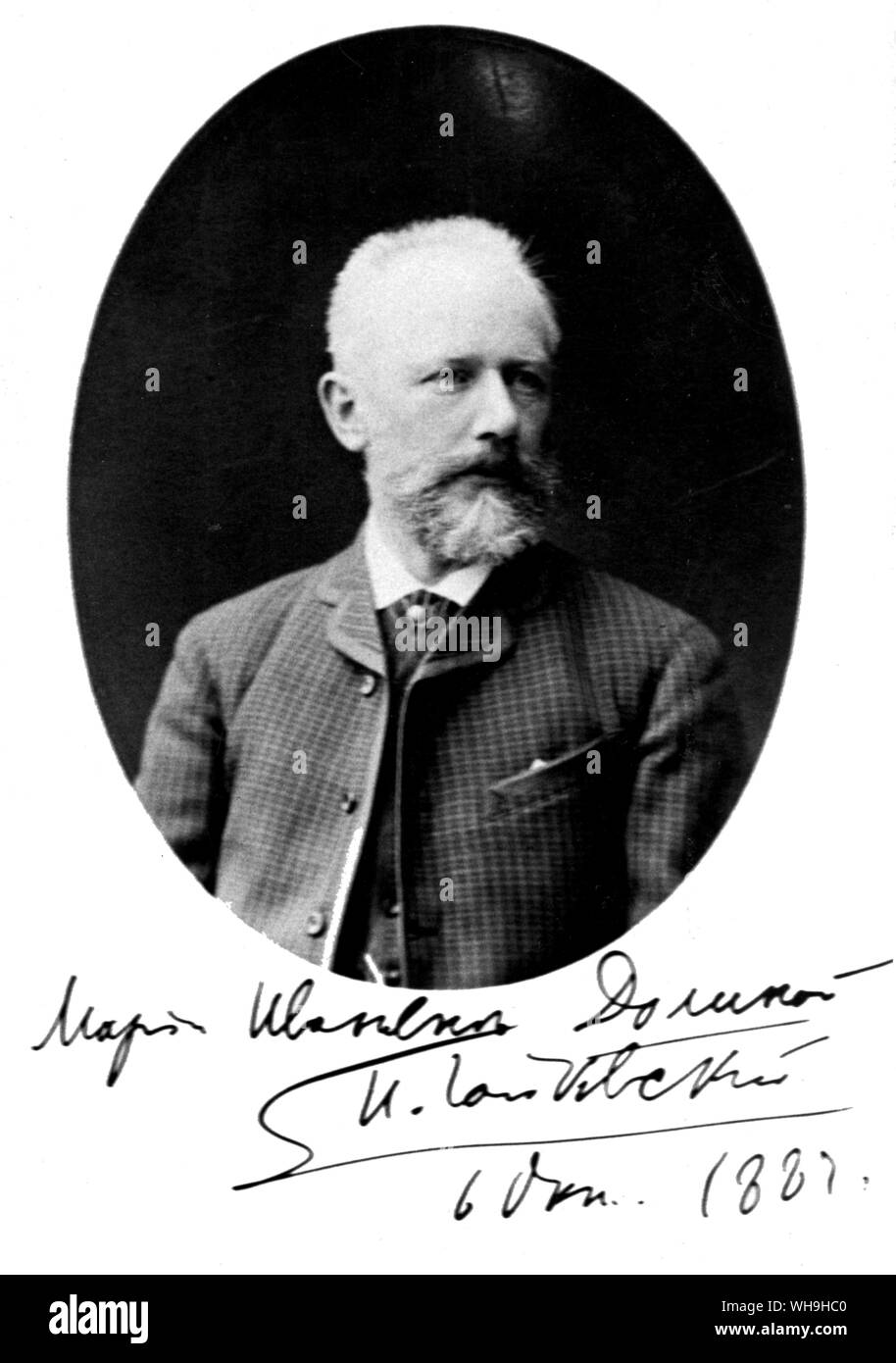 Pyotr Il'yich Tchaikovsky (1840-93), il compositore russo nel 1887. Foto Stock