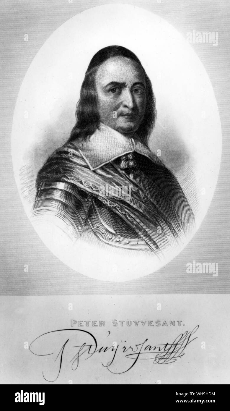 Peter Stuyvesant (c.1592-1672), olandese leader coloniale in America. Foto Stock