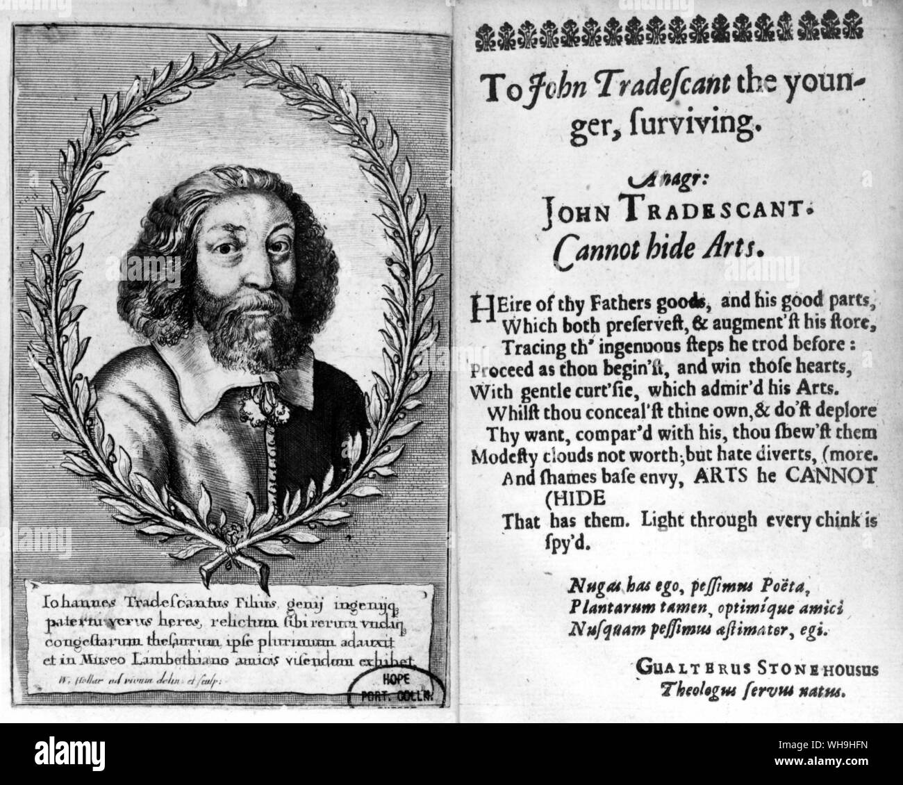 John Tradescant (1570-c.1638), inglese giardiniere botanico adn chi pensava di aver introdotto la lattuga in Inghilterra dall'isola greca di quel nome. Foto Stock