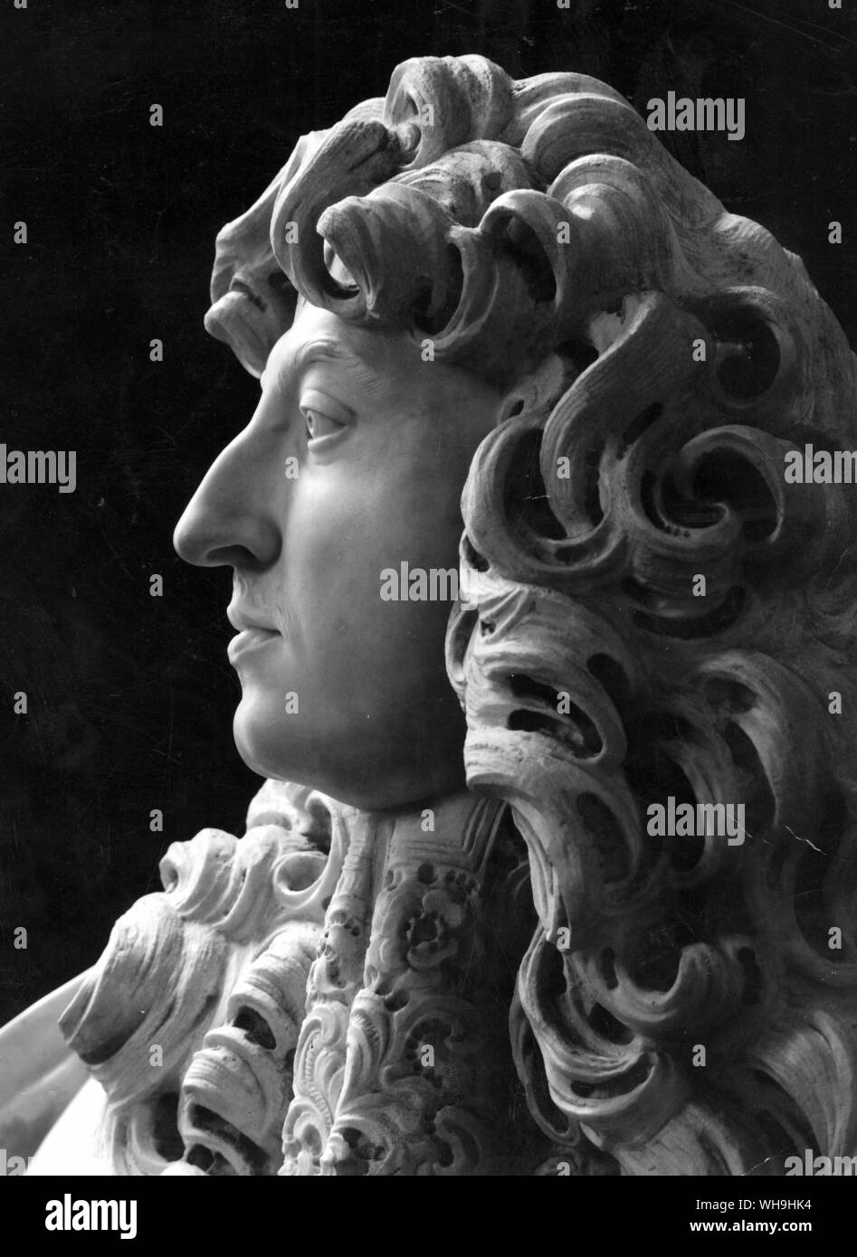 Busto di Luigi XIV (1638-1715, re dal 1643) da Lorenzo Benine. "Re Sole". Foto Stock