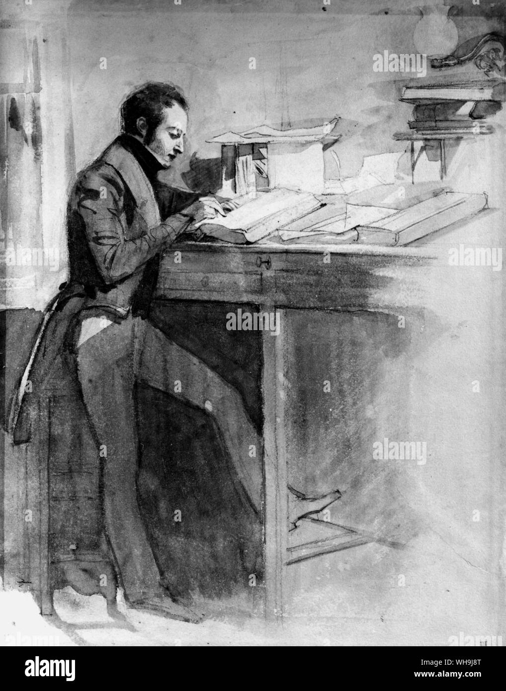 Pittore irlandese di argomenti storici, Daniel Maclise (1806-1870). Foto Stock