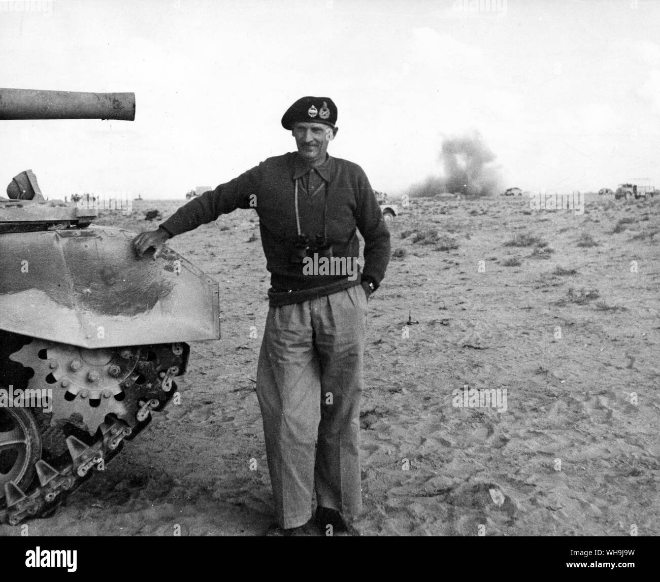 Maresciallo di Campo Bernard Montgomery (1887-1976), il generale inglese in Nord Africa durante la Seconda Guerra Mondiale. Foto Stock