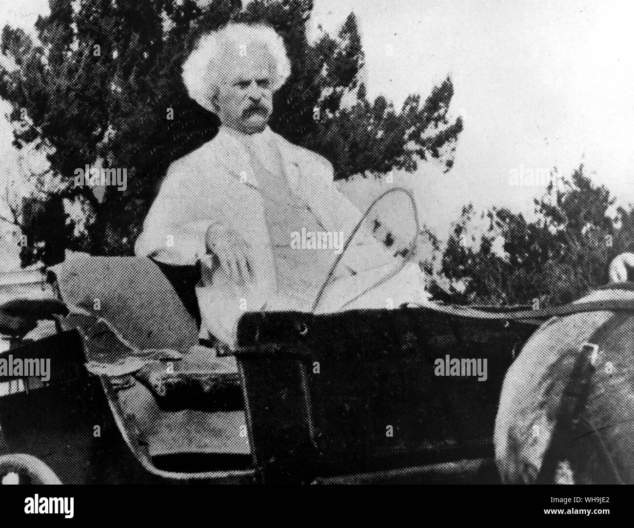 Mark Twain 1835-1910 noi lo scrittore e giornalista amato per visualizzare Bermuda da un cavallo e carrozza Foto Stock