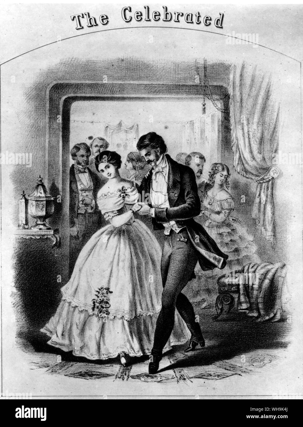 Dancing in Boston 1860-70 Foto Stock