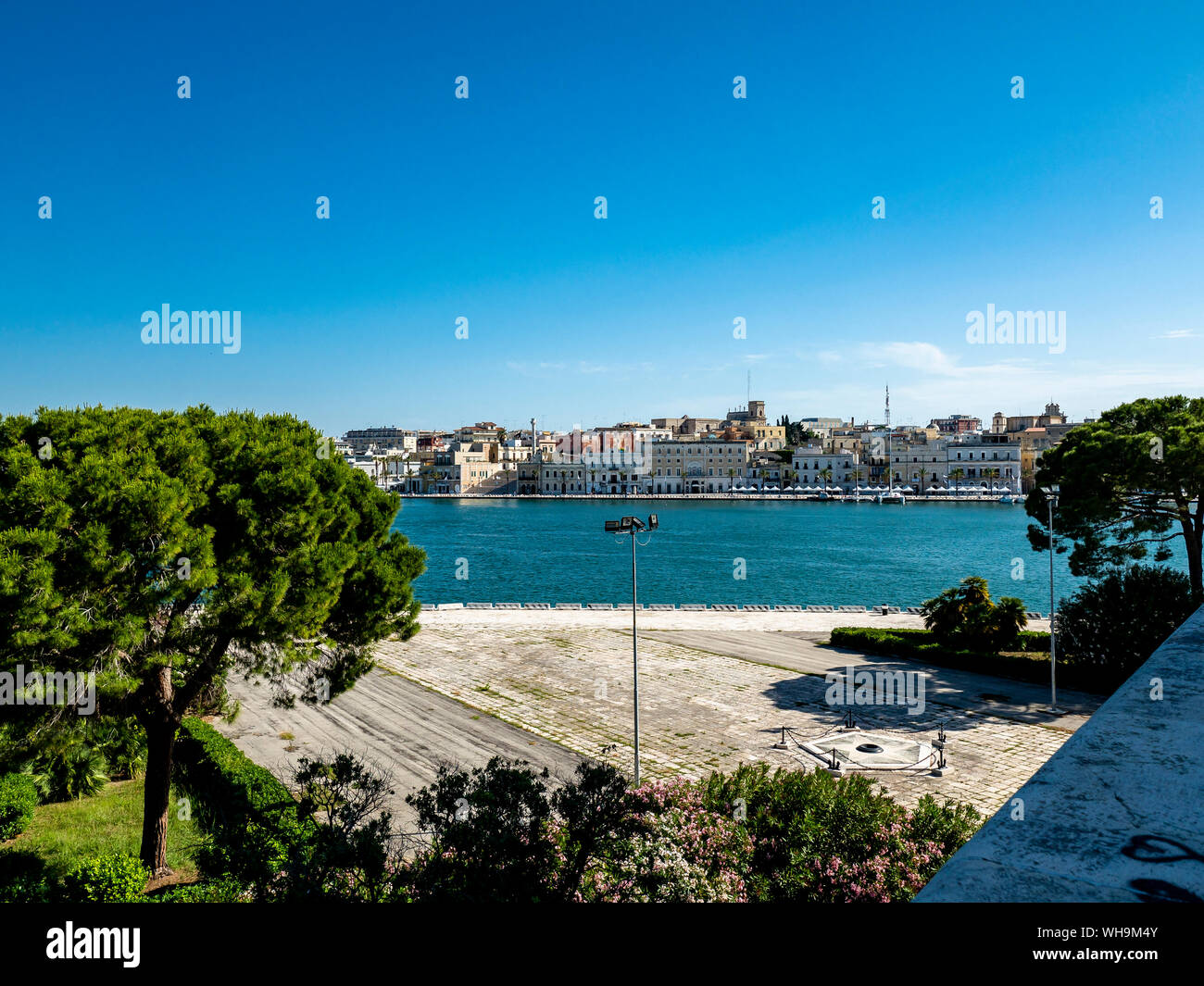 Vista sulla città vecchia di Brindisi con Foto Stock