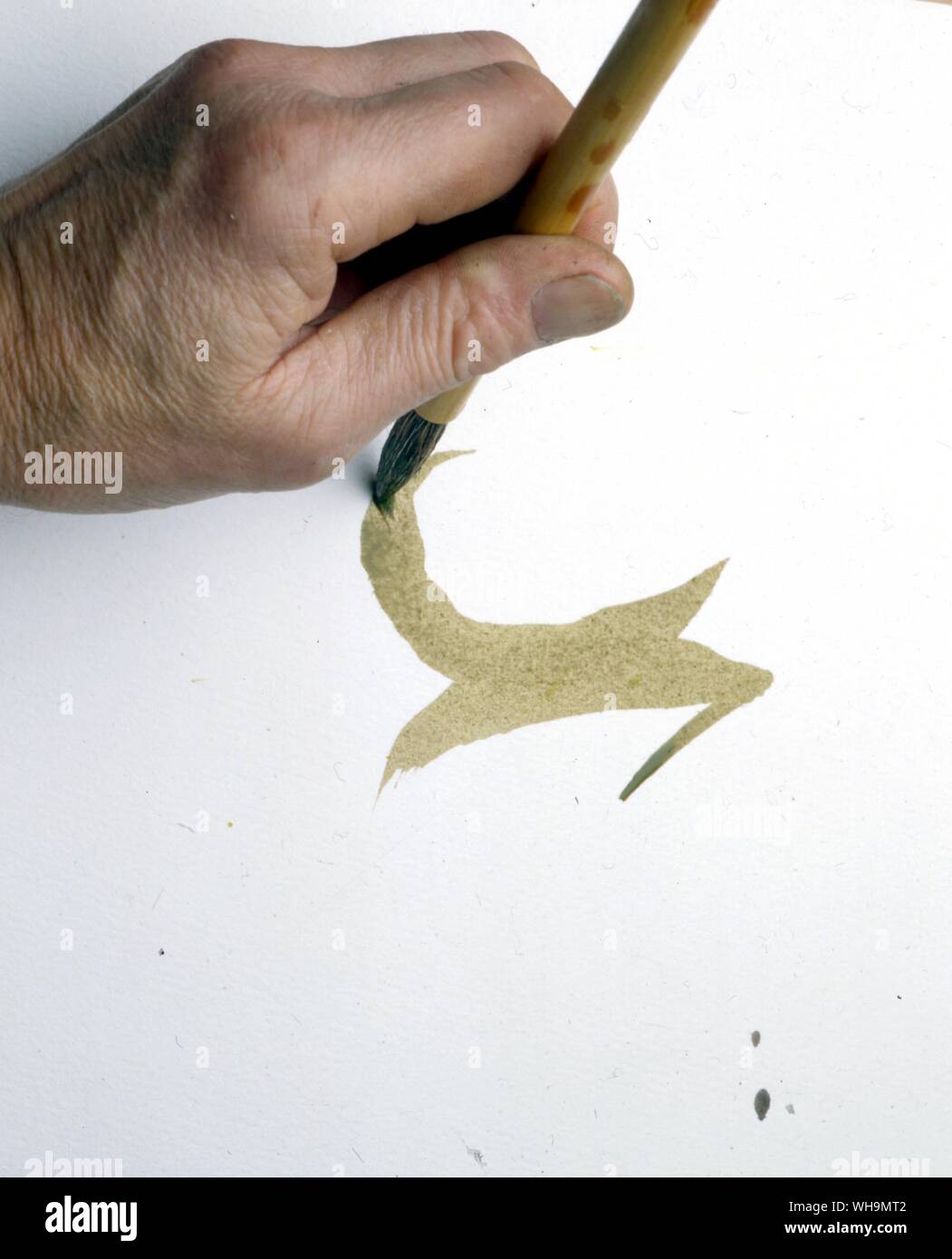 Pittura dell'artista Foto Stock