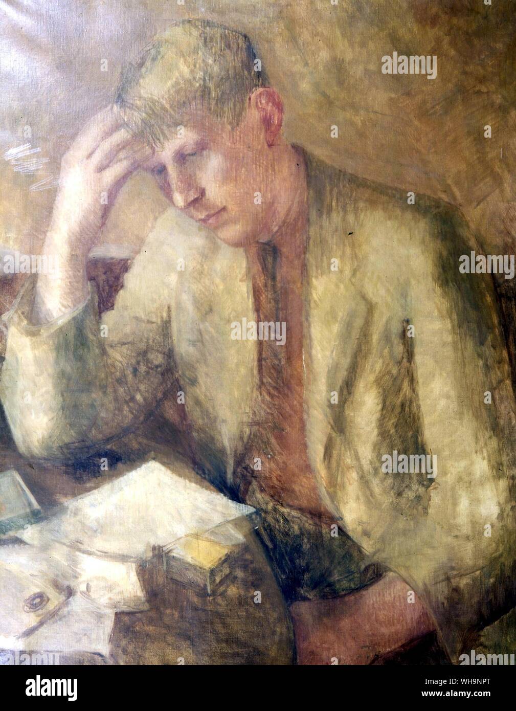 W H Auden di William Coldstream - chiaro copyright con l'Humanities Research Centre dell'Università del Texas prima dell'uso Foto Stock