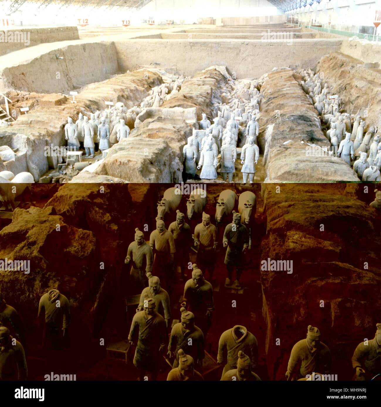 La prima fila dietro l'avanguardia del reggimento di fanteria sono sepolti qui Foto Stock