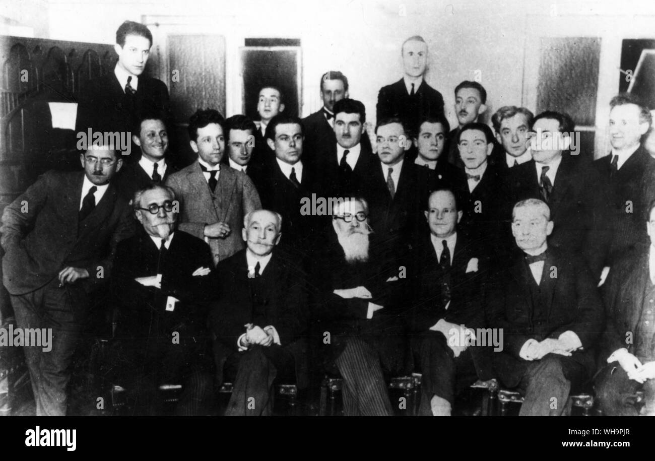 Conferenza di fondazione dell'Organizzazione revisionista, Parigi, 1925. Foto Stock