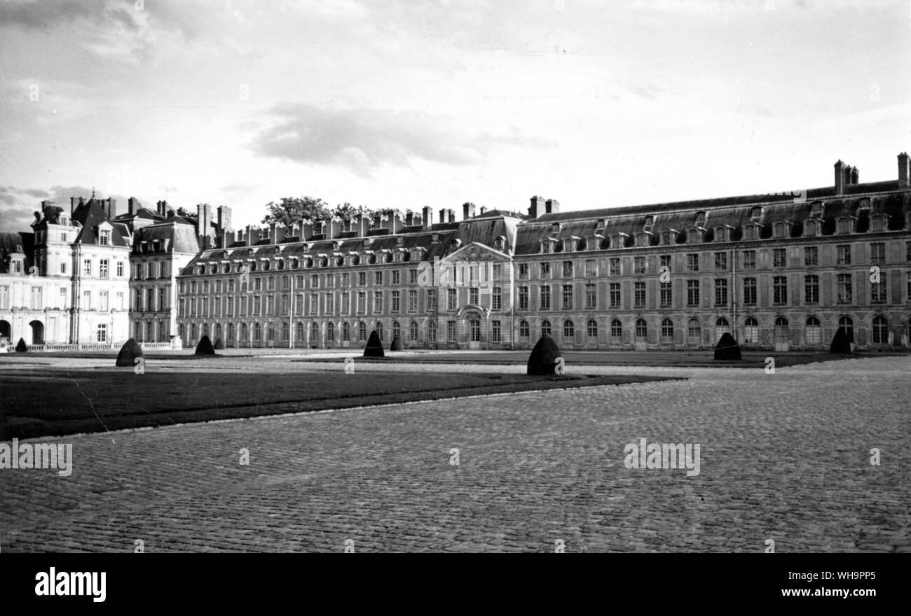 Il Louis Quinze ala a Fontainebleau, costruita da Gabriel nel 1738 Foto Stock