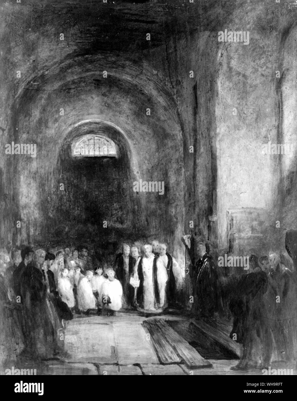 Turner la sepoltura nella cripta della cattedrale di San Paolo. Turner morì il 29 dicembre 1851. Foto Stock