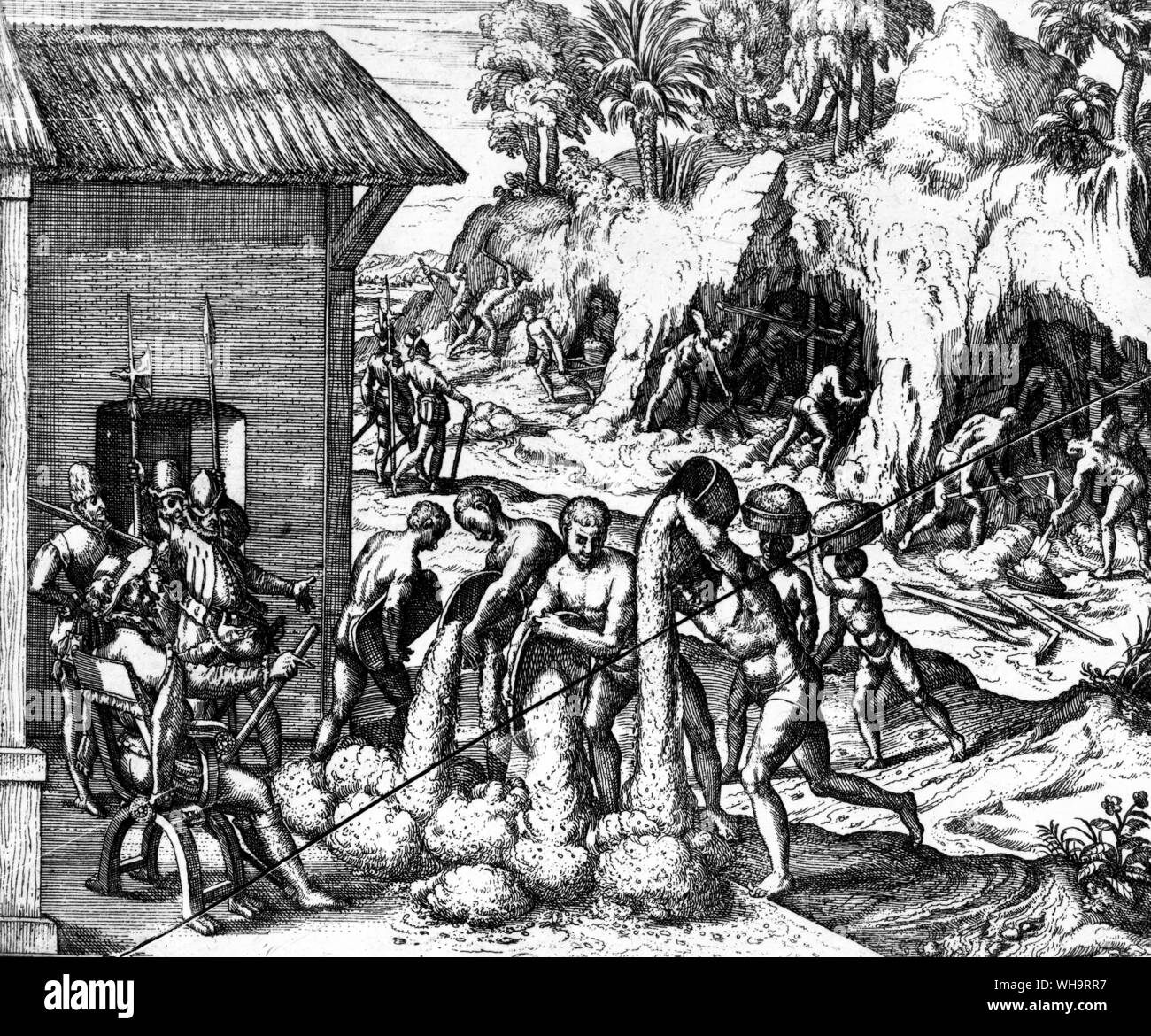 Messico: nativi estrazione di oro in Espaniola sono sotto sorveglianza. Foto Stock