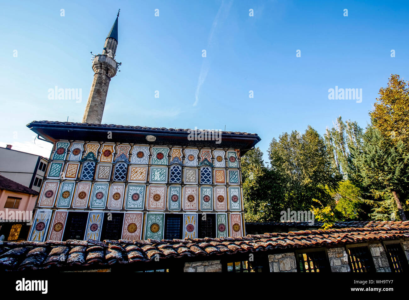 Pasha moschea, la moschea dipinta di Tetovo, Repubblica di Macedonia, Europa Foto Stock