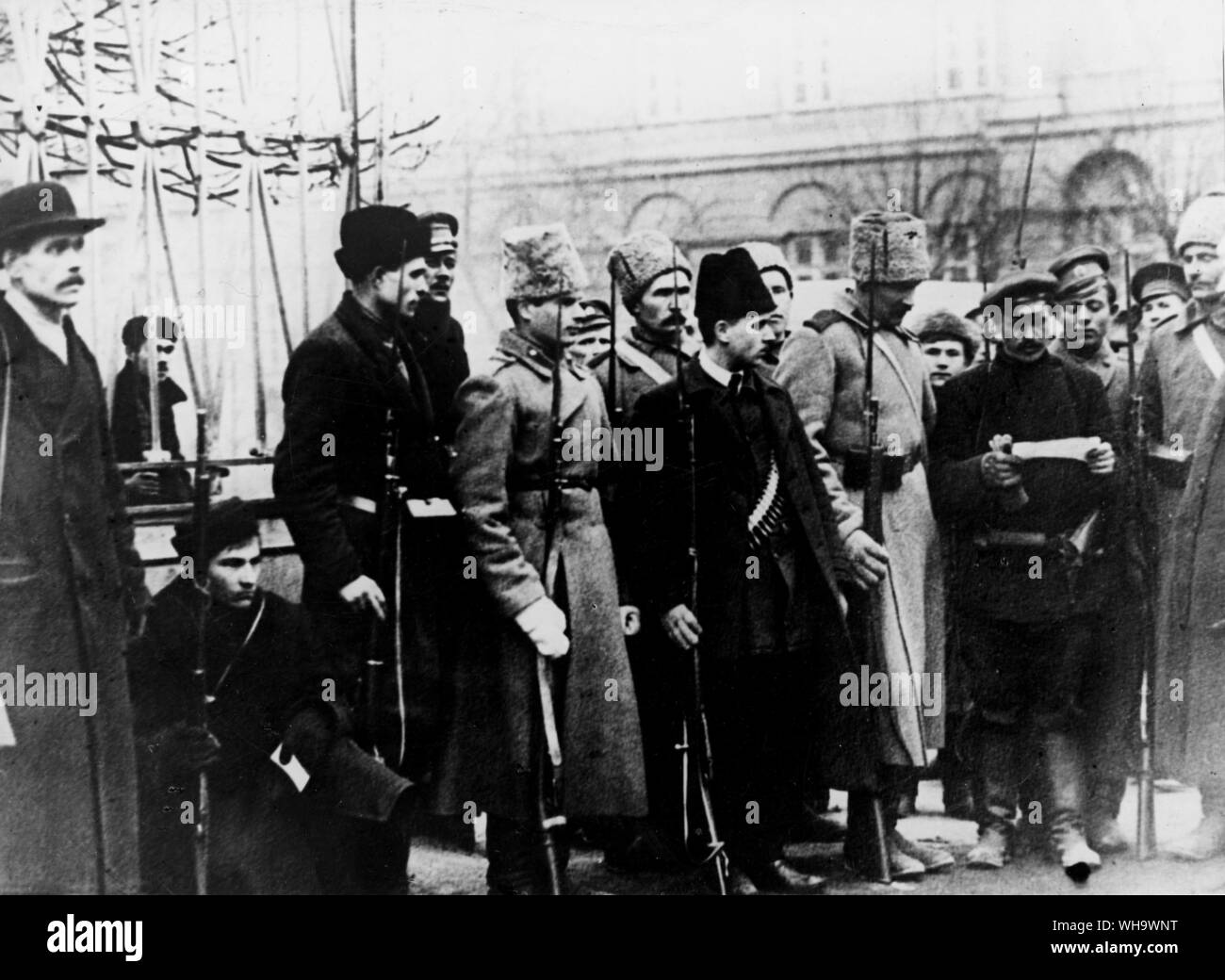 WW1/ Russia truppe si riuniscono a Mosca. Foto Stock