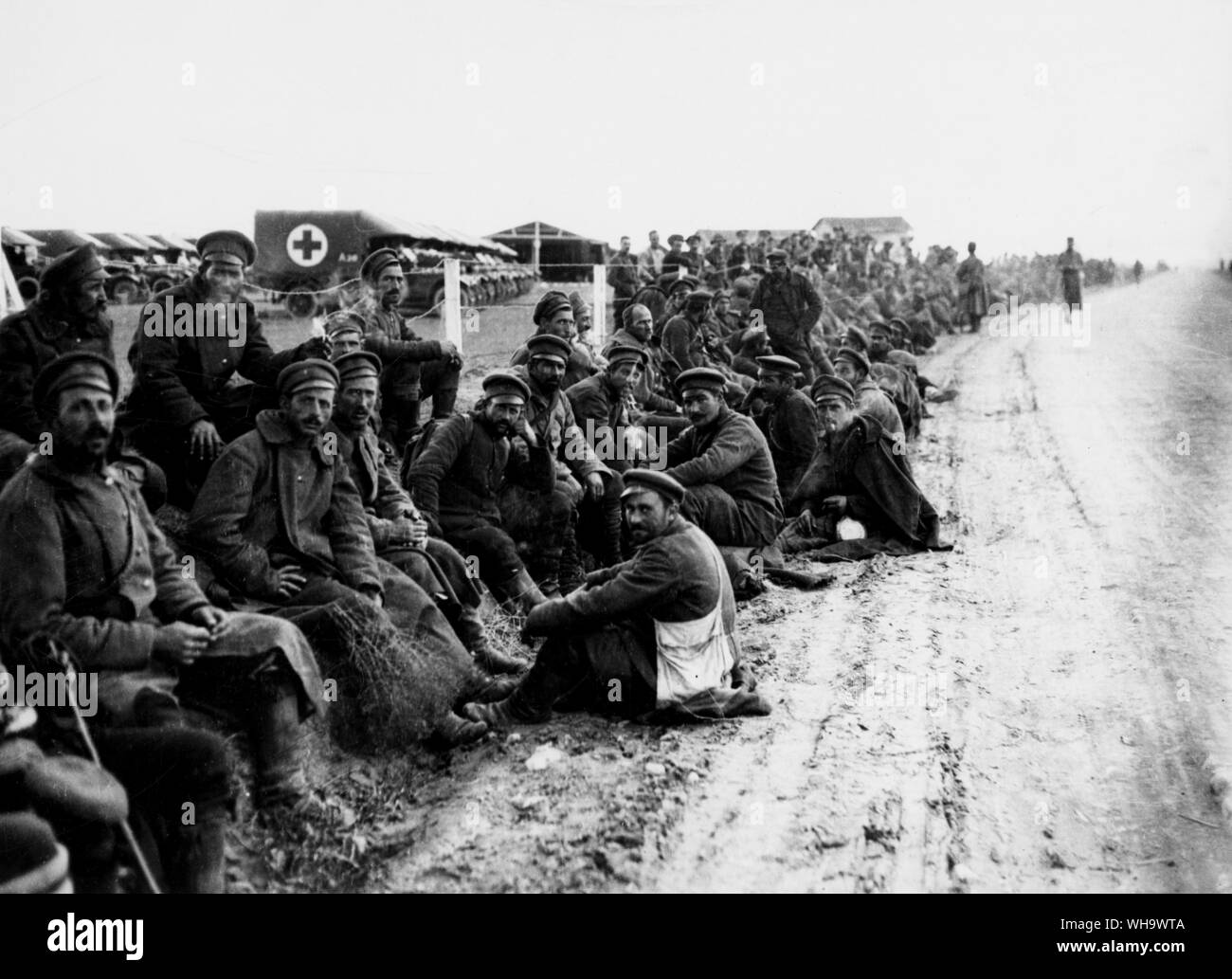 WW1/ Balcani. Cattura di Monastir. Bulgar prigionieri. Novembre 1916. Foto Stock
