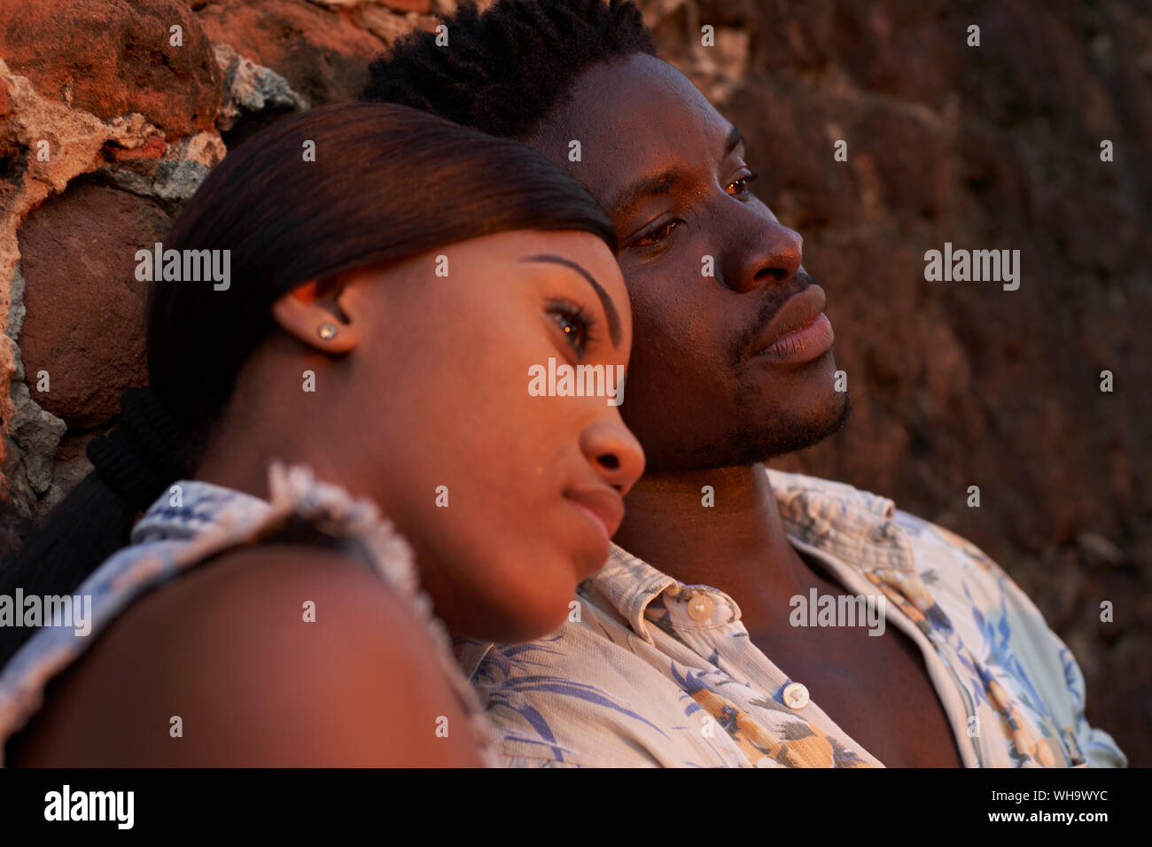 Ritratto di una giovane coppia in amore Foto Stock