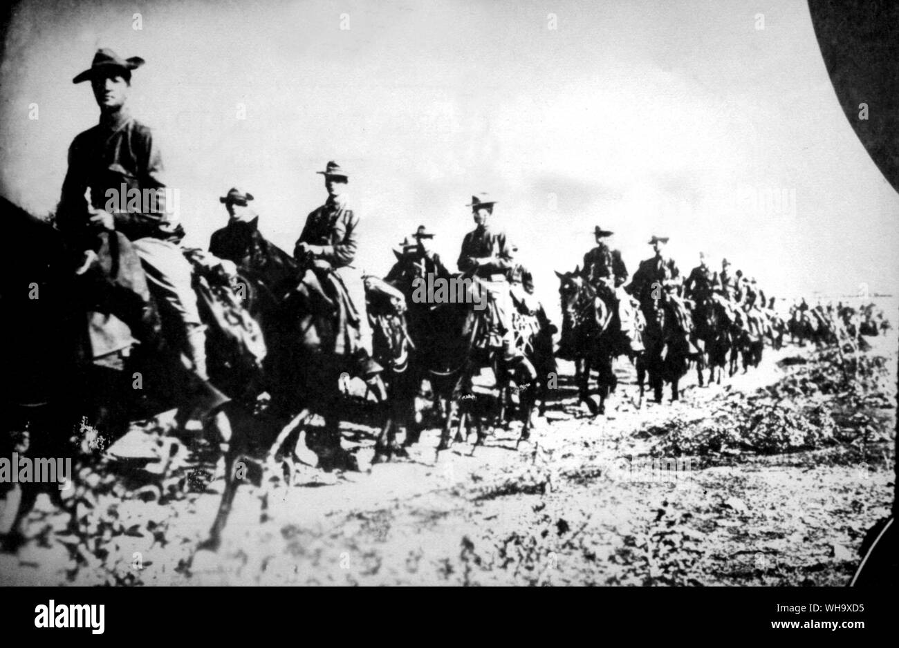 WW1: le truppe degli Stati Uniti sulla frontiera messicana. Foto Stock