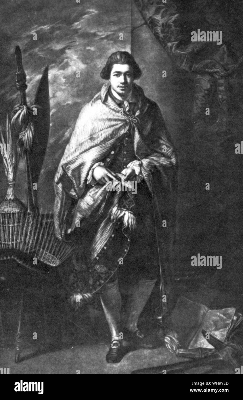 Joseph Banks. Mezzatinta da J.R. Smith dopo un dipinto di Benjamin West, c.1775 Foto Stock