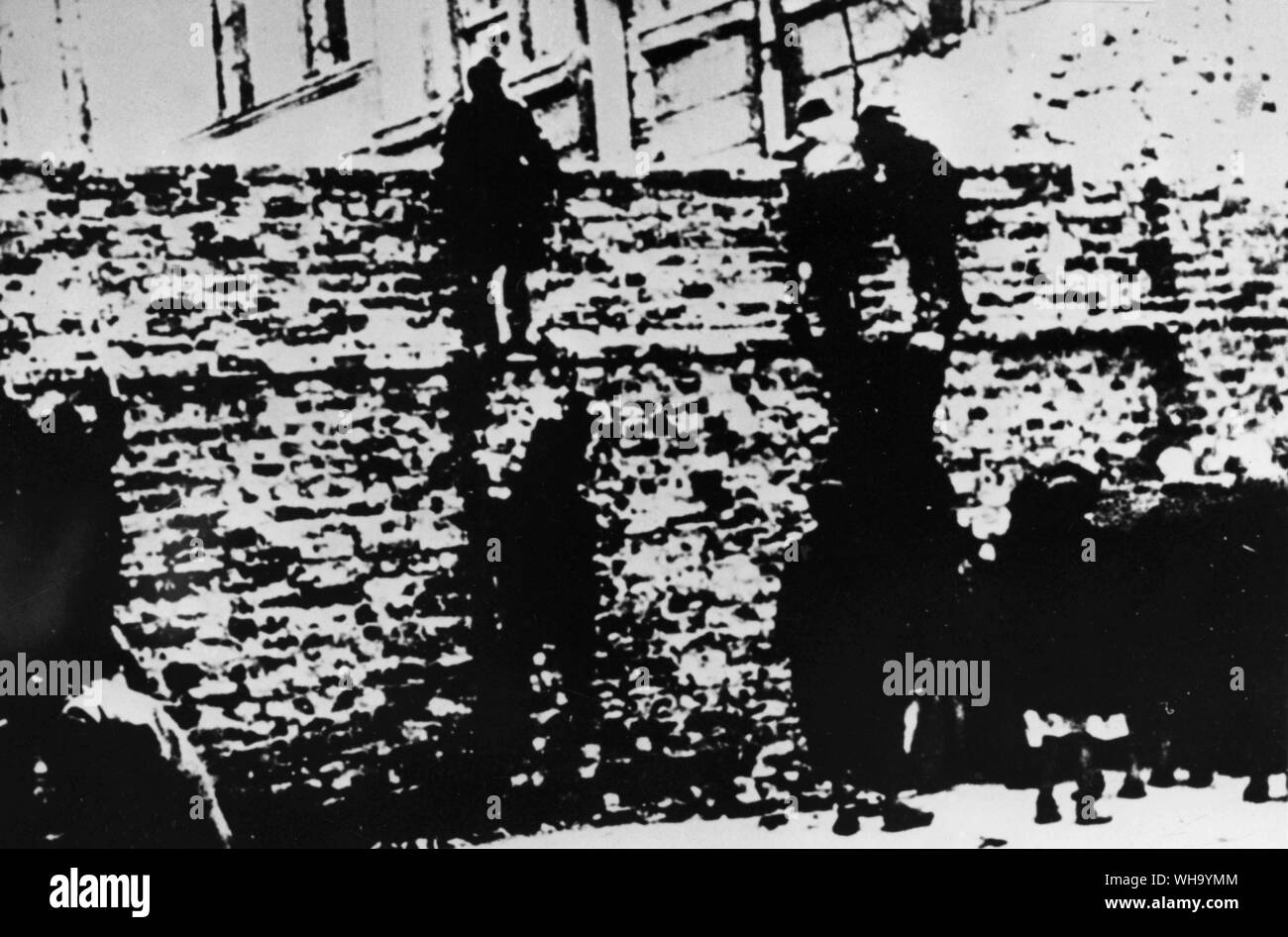 WW2: il contrabbando oltre il muro. Foto Stock