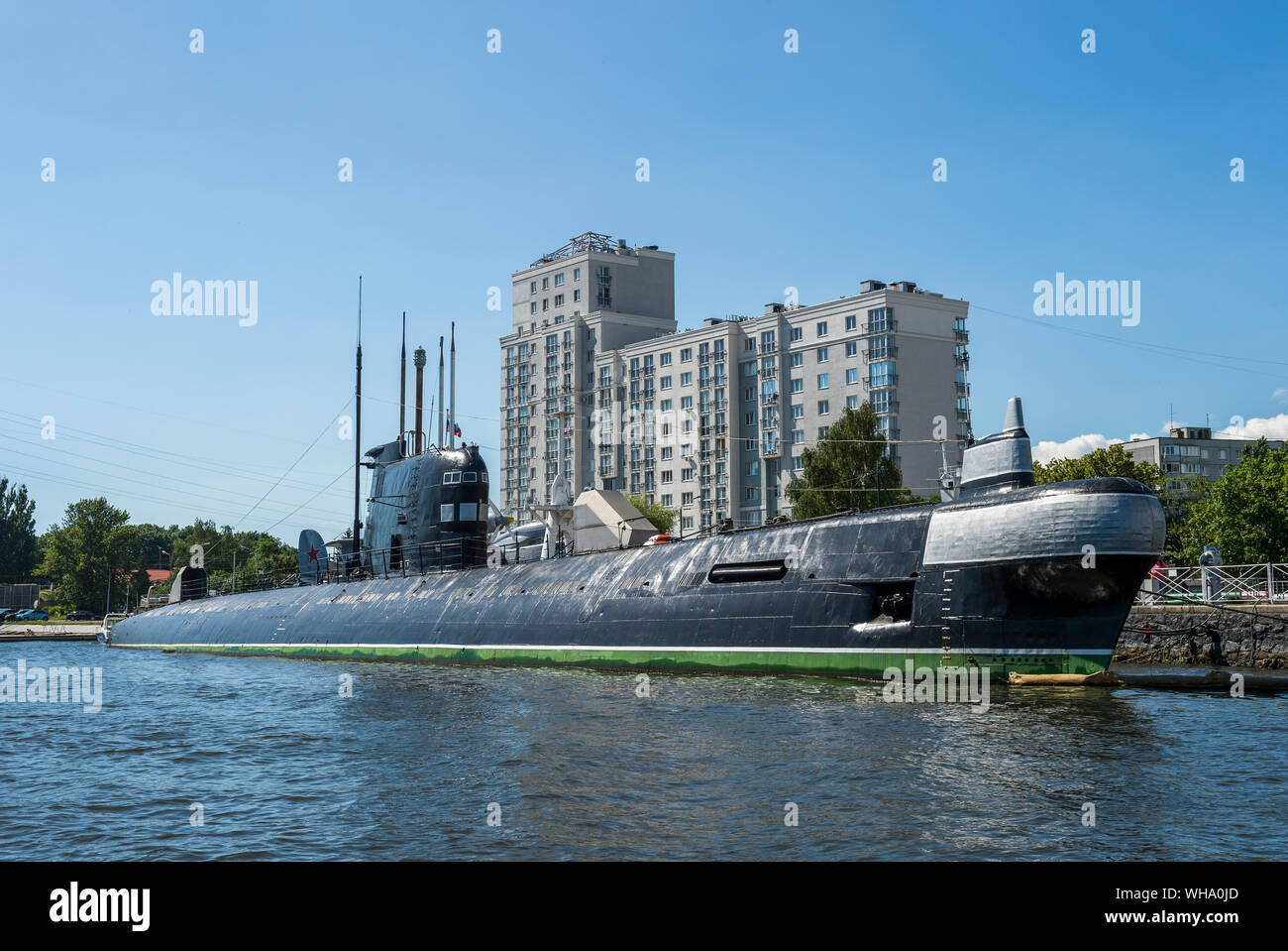 B 413 sottomarino al mondo oceano Museum, Kaliningrad, Russia, Europa Foto Stock